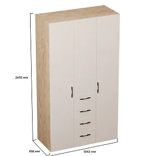 Шкаф трехдверный с ящиками глубокий L203.60