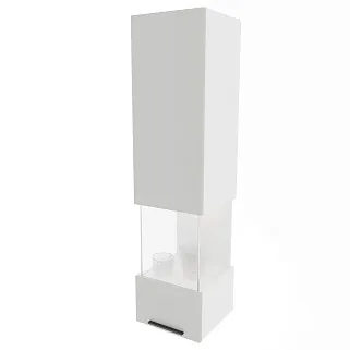 Шкаф навесной со стеклом, с подсветкой L381.2