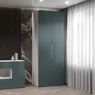 Шкаф 2 дверный, фрезерованные фасады в эмали LE-210.60-3