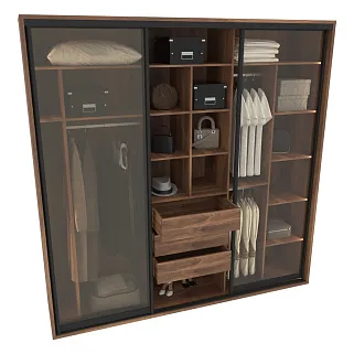 Шкаф-купе ХG240.60-2, профиль INTEGRO, стекло прозрачное, с подсветкой