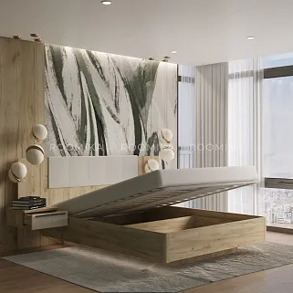 Кровать двуспальная CUBO с парящим эффектом C161 , 160x200