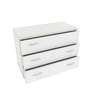 Комод прямой 3 ящика P733