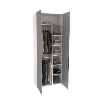 Шкаф двухдверный узкий с фрезерованными фасадами LE210.44-4