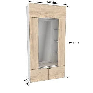 Секция с зеркалом и полками L-408