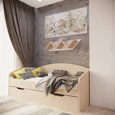 Кровать с выдвижным спальным местом P910, 90x190