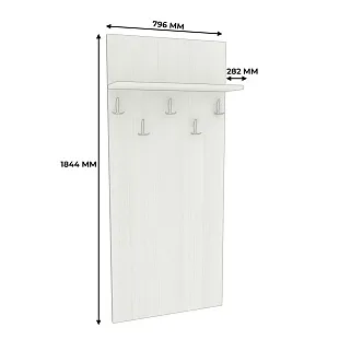 Вешалка настенная с полкой P175