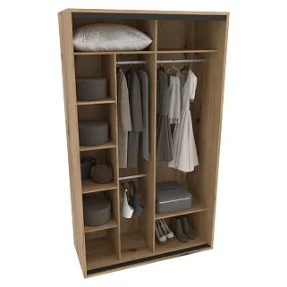 Шкаф-купе ХG140.60-2, профиль INTEGRO, фасад МДФ