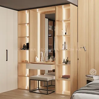 Шкаф со стеклянными фасадом с подсветкой R220.2