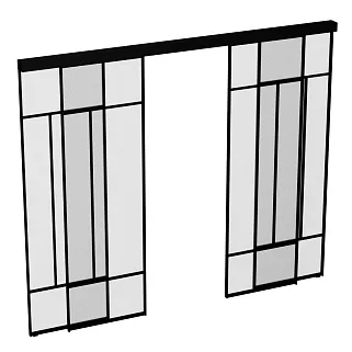 Раздвижная перегородка-купе из матового стекла для кухни GRACE 24