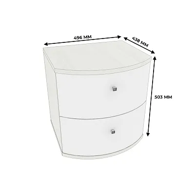 Тумба прикроватная 2 ящика P701