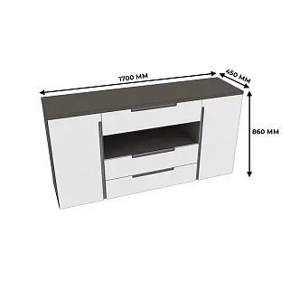 Комод, фасады в эмали LE-708