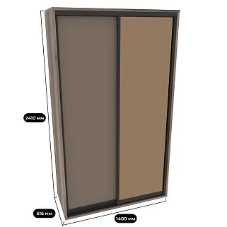 Шкаф-купе ХG140.60-1, профиль INTEGRO, фасад зеркало бронза/МДФ