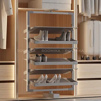 ALFA Поворотно-выдвижная обувница, 6 полок, FRM5814.06F.01