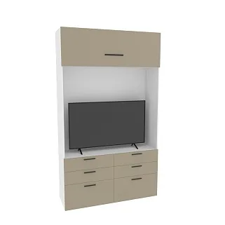 Секция с комодными ящиками и антресолью L411