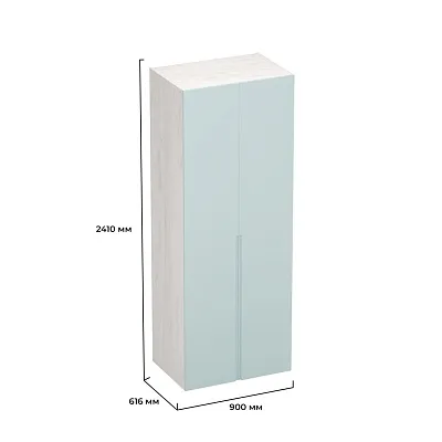 Шкаф 2 дверный, фасады в эмали LE210.60-2