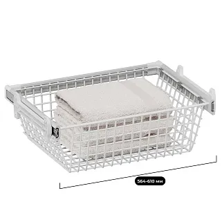 BELLE Корзина для белья 600 мм, цвет белый, BE60BAWH