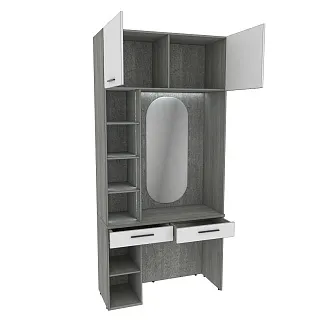 Столик туалетный с антресолью и стеллажом с подсветкой LG414.44