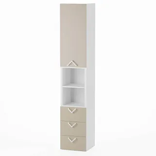 Шкаф однодверный с нишей и ящиками L224