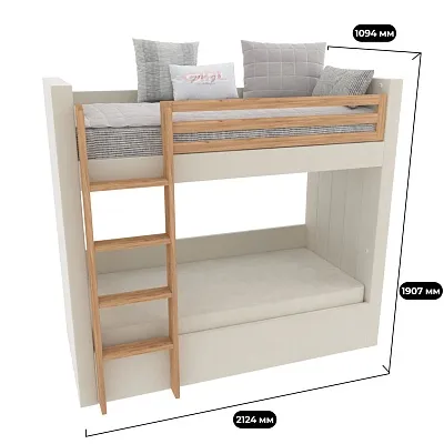 Кровать мягкая двухъярусная DUO L/R