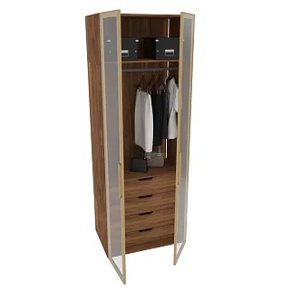 Шкаф для спальни с четырьмя ящиками и штангой с подсветкой R210.60-3