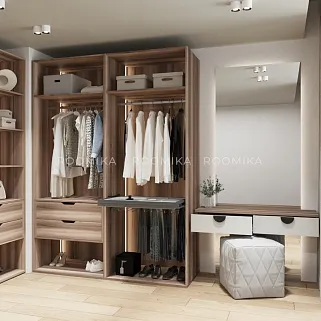 Шкаф для спальни со штангой и брючницей с подсветкой R210.60-5