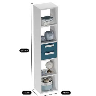 Cтеллаж сквозной книжный на 5 ниш E805