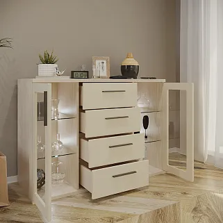 Комод со стеклянными полками P707.1