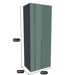 Шкаф 2 дверный, фрезерованные фасады в эмали LE-210.60-4