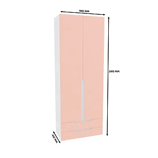 Шкаф двухдверный с ящиками, фасады в эмали LE211.44