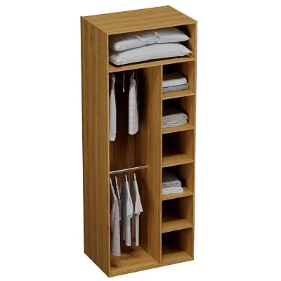 Шкаф двустворчатый, фасады натуральный ротанг  L210.60-4