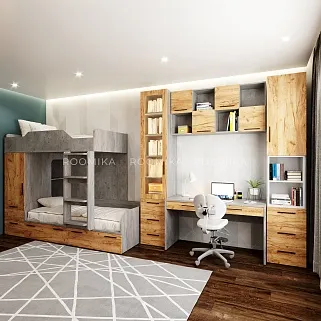 Кровать двухъярусная L906, 90x190 L/R