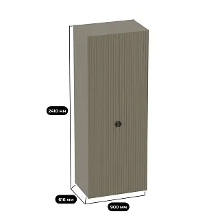 Шкаф 2 дверный, фрезерованные фасады в эмали LE-210.60-2
