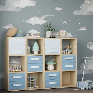 Cтеллаж сквозной книжный на 3 ниши E803