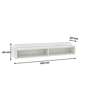 Полка настенная с  МДФ панелью P111