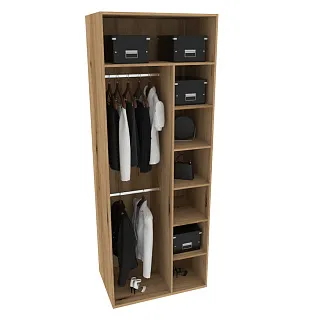 Шкаф 2 дверный, фрезерованные фасады в эмали LE-210.60-4