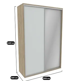 Шкаф-купе U160 тип 1 МДФ/зеркало