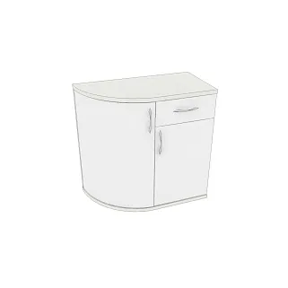 Тумба с ящиком радиусная P872 L/R