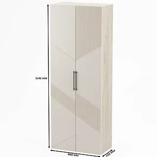 Шкаф 2 дверный, фрезерованные фасады в эмали LE-210.44-1