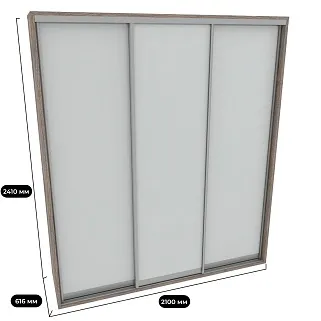 Шкаф-купе ХG210.60-3, профиль INTEGRO, фасад МДФ