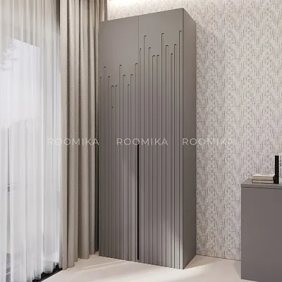 Шкаф 2 дверный, фрезерованные фасады в эмали LE210.44-4