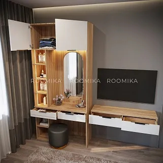 Столик туалетный с антресолью и стеллажом L414.44