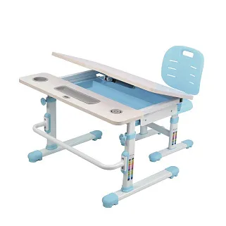 Комплект парта + стул Littonia Blue-w + лампа