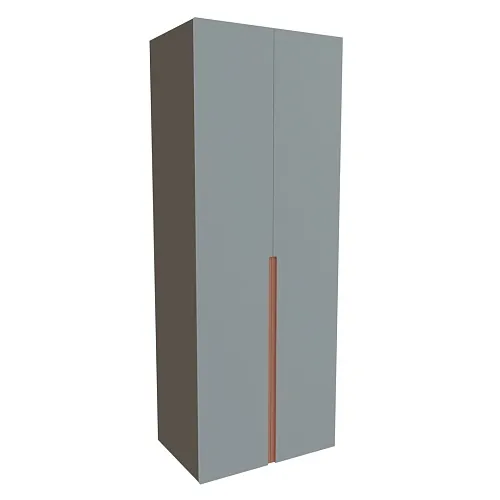 Шкаф двухдверный с узкими ящиками, фасады в эмали LE210.60-2