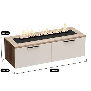 Тумба ТВ напольная с электрокамином L548.451