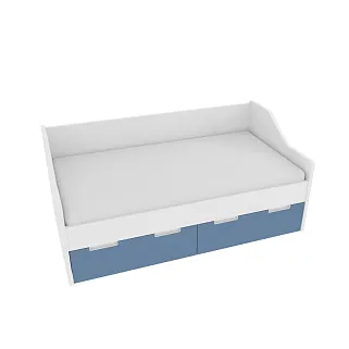 Кровать односпальная, фасады в эмали LE902.160, 80x160