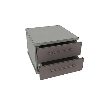 Тумба прикроватная 2 ящика, фасады МДФ CNG-701