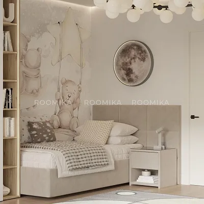 Кровать односпальная мягкая VERSAL с подъемным механизмом, 90x200