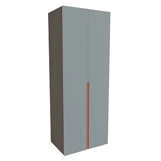 Шкаф двухдверный с узкими ящиками, фасады в эмали LE210.60-2