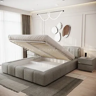 Кровать двуспальная мягкая QUADRO-soft-m  с подъемным механизмом, 180x200