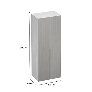 Шкаф 2 дверный, фрезерованные фасады в эмали LE-210.60-1
